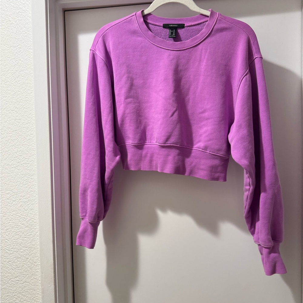 Forever 21 Purple Crew Neck Sweater